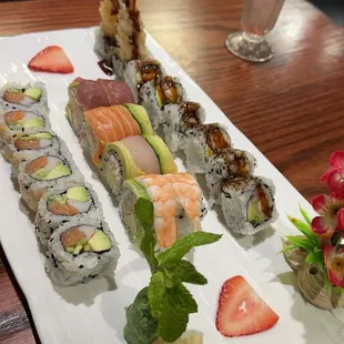 sushi and sashimi, food, sashimi, sushi