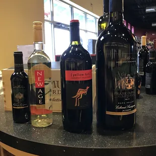 a variety of wines