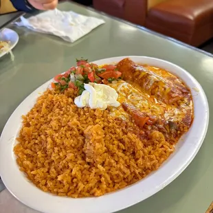 Asada Enchiladas Plate