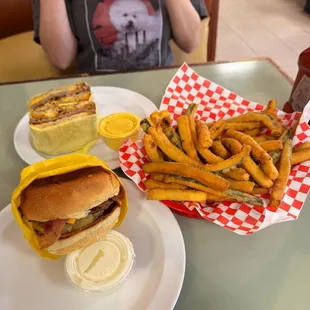 Patty Melt, Rodeo Burger, Fried Zucchini