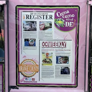 a pink food truck