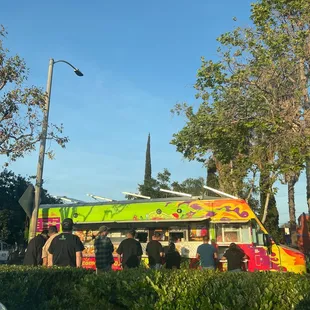a colorful food truck