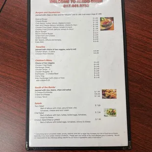 2020 menu