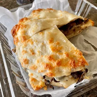 the inside of a sandwich