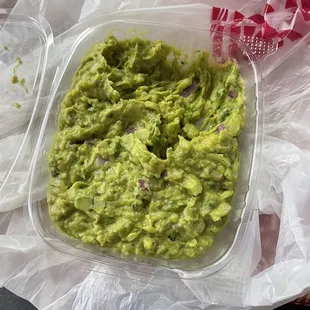 Fresh guacamole  prepared fresh daily, with a side of chips. Peep game on ig: @Mosaicmotivs