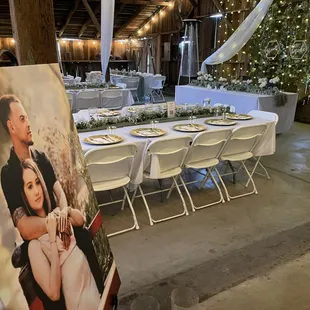 Wedding reception setup