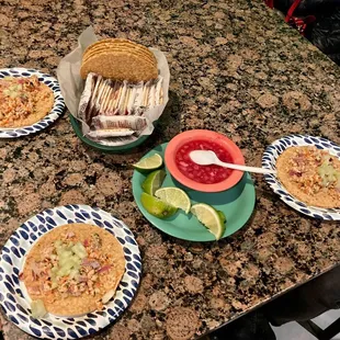 Complimentary Ceviche and chips