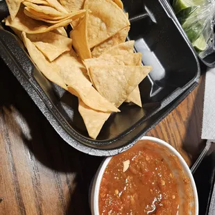Perfectly crunchy chips and fresh salsa.