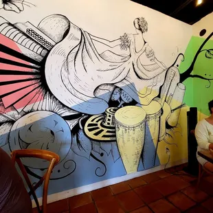 August 2021: The  interior wall mural