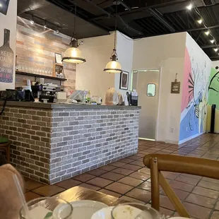 a view of the dining area