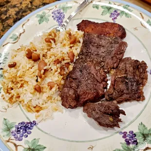 My yummy leftovers from Aleida's Kitchen. Enough for a second meal.