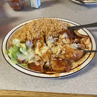 Enchiladas Beef and Chicken