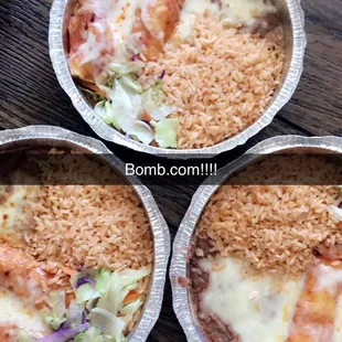 Chicken enchilada plate!