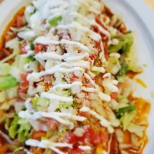 a plate of mexican food