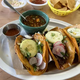 Birria Tacos w/Consommé.