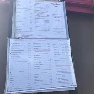 Drive thru menu! Zoom in to read.