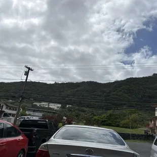 On the side of the road there's a laundromat and then this