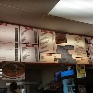 Updated menu and prices. Photo taken 10/10/2018
