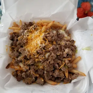 Carne Asada fries, defiantly a dish u can share. They load it with tons if meat! The fries are crispy and not all soggy.