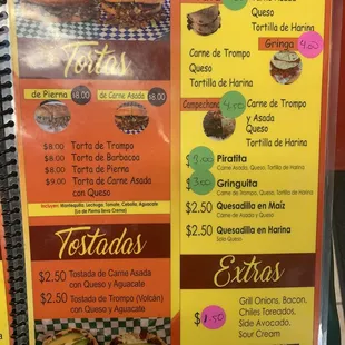 menu, pizza