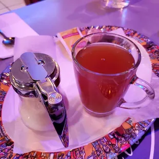 Ginger tea served with lipton tea &amp; sugar