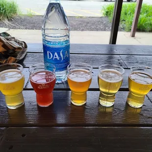 Alematic "flight" of tasty beers