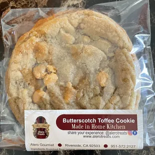 Butterscotch toffee cookie