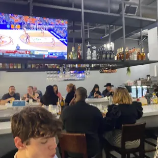 Full bar with counter seating