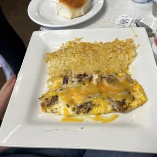 Bacon &amp; cheese omelette