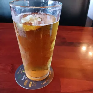 Pacifico on tap!!!!!  Dinner salad, fried fish, with sautéed mushrooms ror$18 on the senior menu.