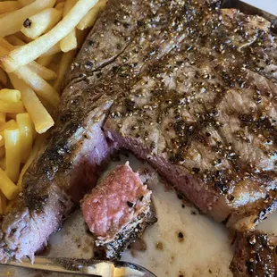 Medium rare steak