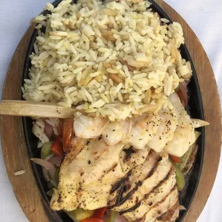Steak, Chicken & Shrimp