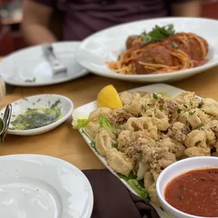 calamari   big servings!