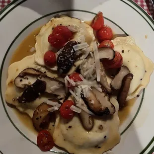 Mushroom ravioli