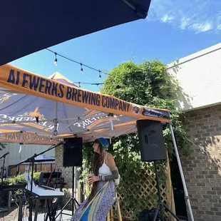 Listening to live music at Akewerks on this beautiful Labor Day!