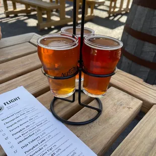My flight-pumpkin ale , Oktoberfest, and deja vuberry