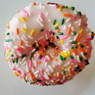 a donut with sprinkles