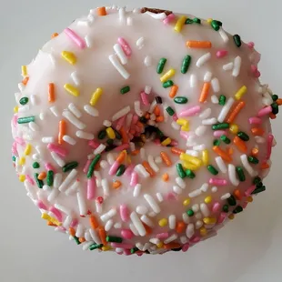 a donut with sprinkles
