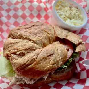 a croissant sandwich