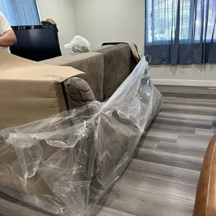 10/11/24 Finally unboxing the sofa we ordered (picked it up about a week &amp; half ago)