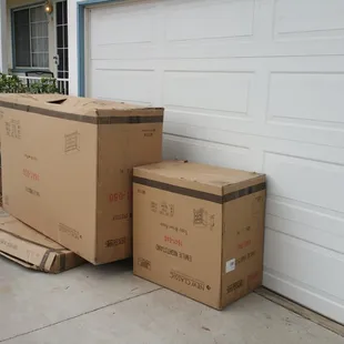 They left all trash and boxes at the front of my house. I returned them back thanks for returning my calls.