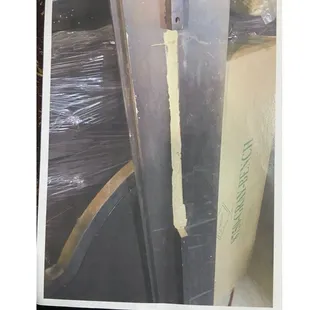 base of the bed made of carboard, Alex take this picture and don't want to return the money to synchrony bank.