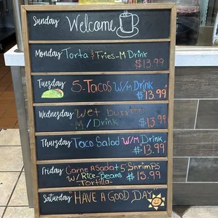 Monday to Friday deals