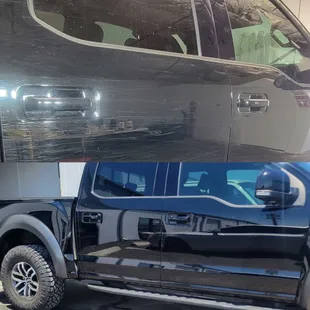 Buffed out scratches leaving a mirror like finish