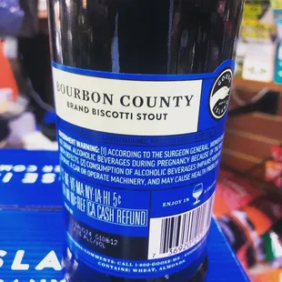 a bottle of bourbon county