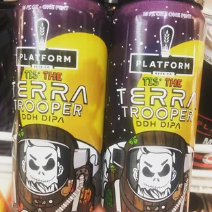 two cans of beer