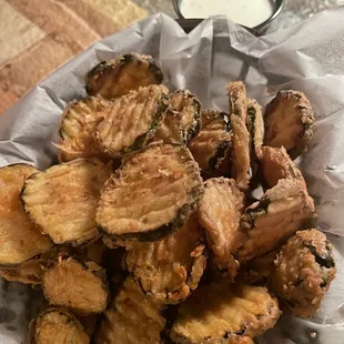 Fried Pickles and house ranch