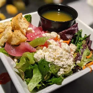 Local Greens Salad w/Lemon Tumeric Ginger Vinaigrette
