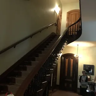 Grand staircase inside the front entrance.