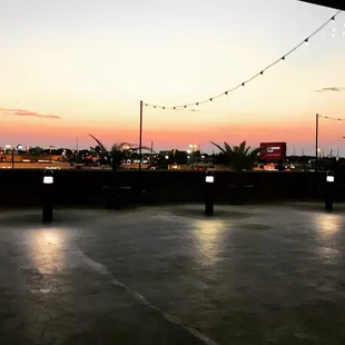 Outside Terrace during the sunset.